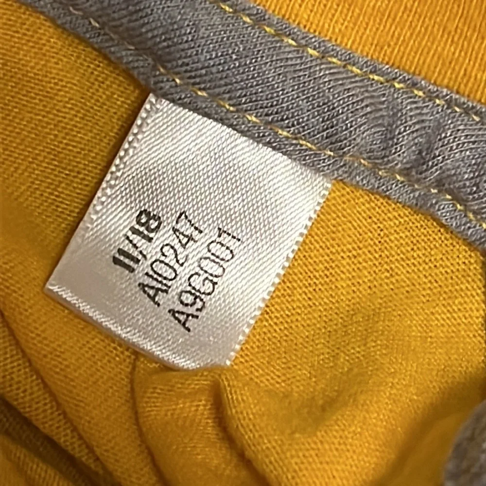 Adidas Mens XL Golden Yellow Short Sleeve Shirt with White Adidas Logo